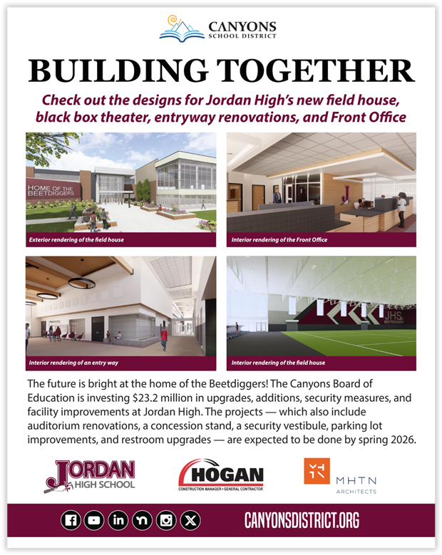 Jordan High Upgrades Flier